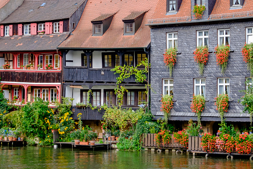 Bamberg, Klein Venedig - Little Venice along the Linker Regnitzarm river (Bavaria, Germany)