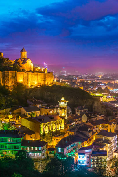 istock Panoramic view of Tbilisi, Georgia after sunset 1066851788