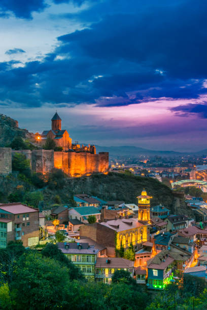 istock Panoramic view of Tbilisi, Georgia after sunset 1066851794