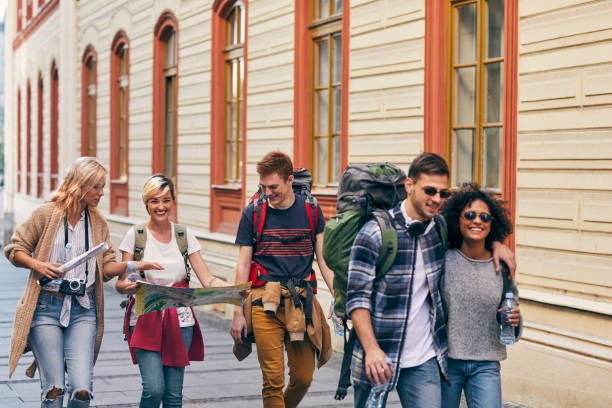 istock Young Backpackers In The City 1066852124