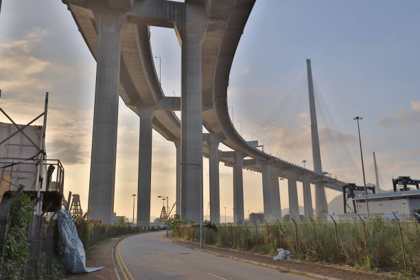istock a Stonecutters Bridge and the Tsing sha highway 1066852516