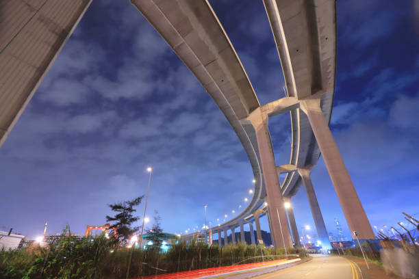 istock a night view of Stonecutter bridge hk 1066852608
