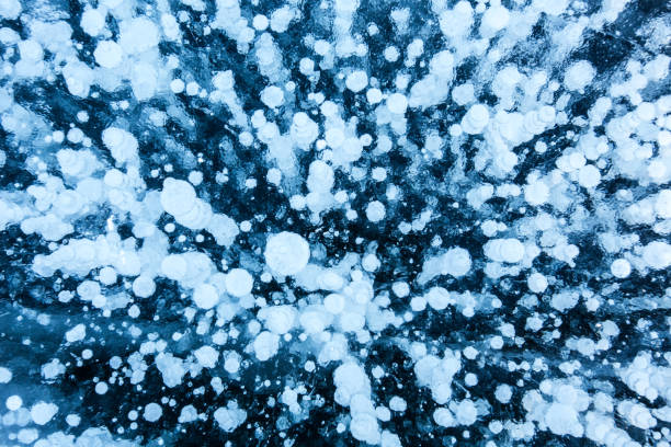 istock Frozen Spheres Of Methane Bubbles 1066866084
