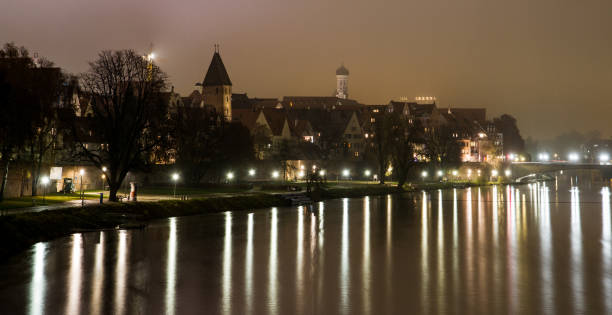 istock Downtown Ulm Danube at night in November 1066869134