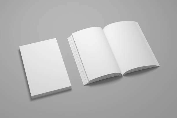 istock Empty top view 3D illustration of book mockup. 1066870486
