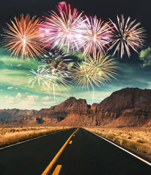 istock 2019 new year fireworks on the road 1066871334