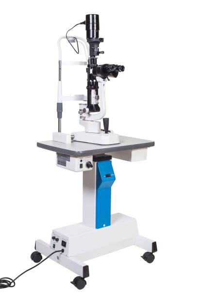 istock Modern medical equipment - ophthalmology operation surgical microscope isolated 1066871574