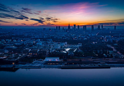 Warsaw at sunset