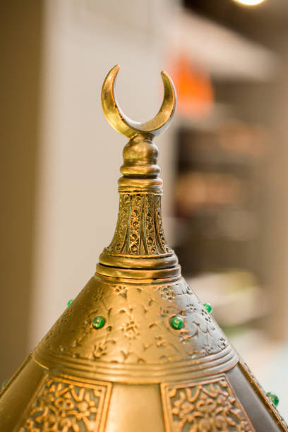 istock Metal islamic crescent moon icon 1066884408