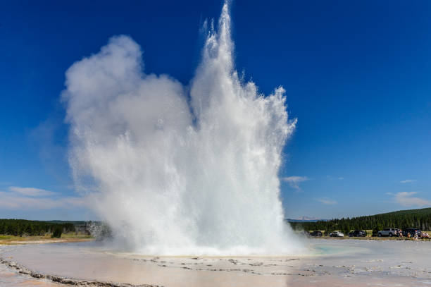 istock Great Fountain Geyser Erupting 1066886872
