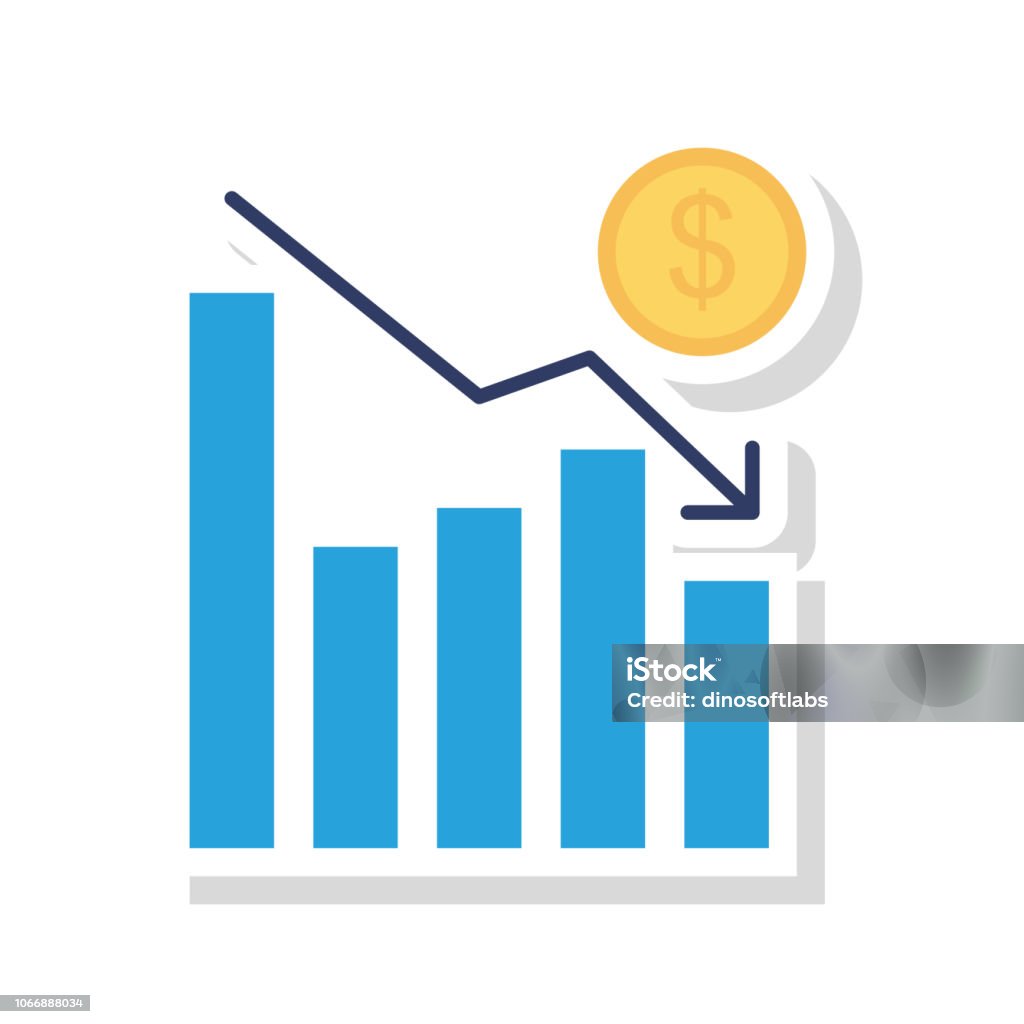 Decrease Chart Graph Stock Illustration - Download Image Now ...