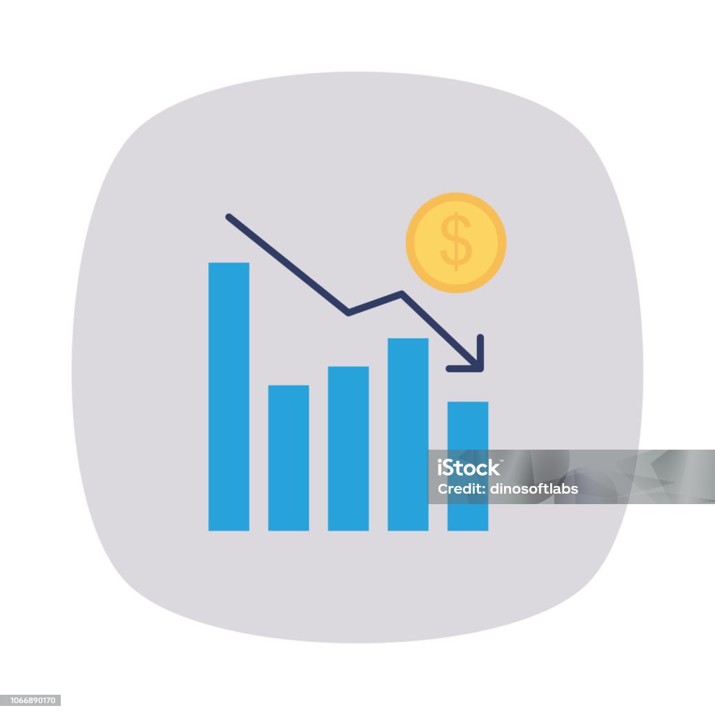 Decrease Chart Graph Stock Illustration - Download Image Now ...