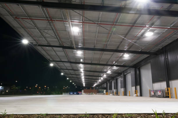 istock Industrial Warehouse at Night 1066891858