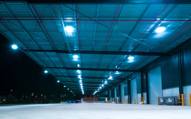 istock Industrial Warehouse at Night 1066891878