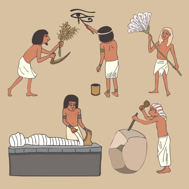 Crafts And Professions Of Ancient Egypt Stock Illustration
