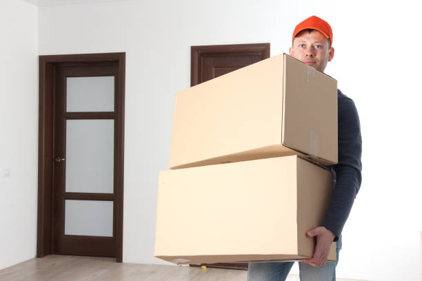 istock Delivery man with cardboard boxes. Shipping parcel. 1066897340