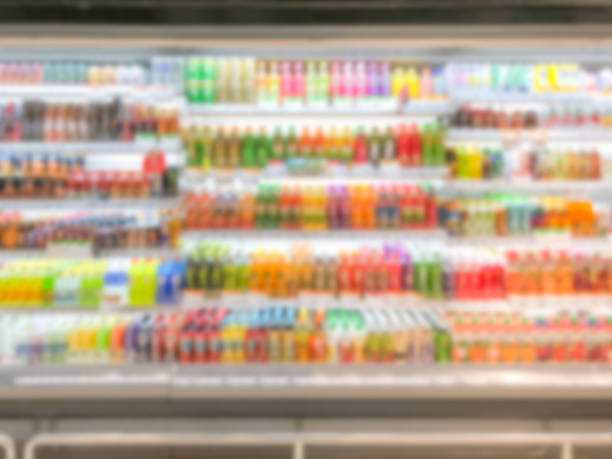 istock Abstract blurred modern retail supermarket aisle shelves chilled zone 1066909802