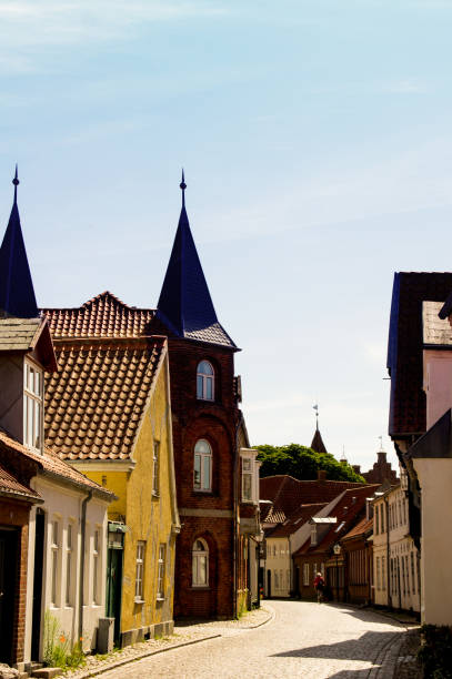 istock Beautiful old cobbled street in Ribe, Denmark 1066912554