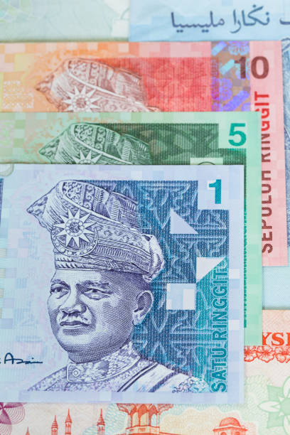 chiusura della banconota ringgit del denaro malese - malaysian ringgit foto e immagini stock