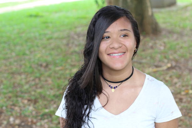 istock Ethnic teen smiling with copy space 1066913408