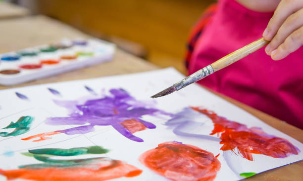 istock Paint in guache.Abstract watercolor background. 1066918342
