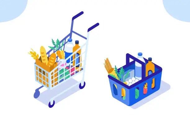 Vector illustration of grocery