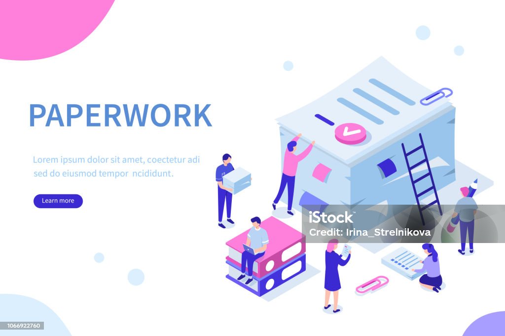 Images Understanding Paperwork Paperwork Stock Illustration - Download Image Now - Document, Isometric ...