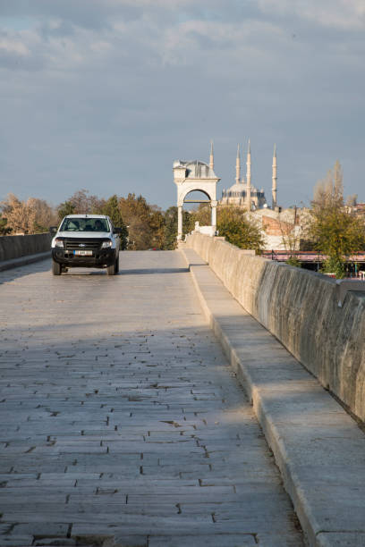 puente de meric - edirne bridge reflection sea passage fotografías e imágenes de stock