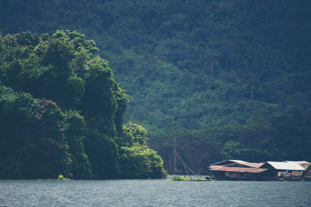 istock tropical lake and mountain, nature view 1066928552