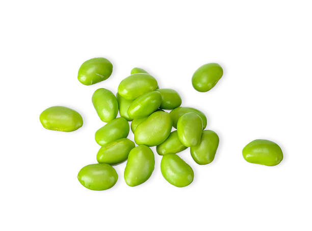 istock Green soy bean isolated on white clipping path 1066931276