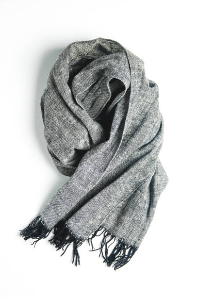 istock Gray scarf on light background 1066943212