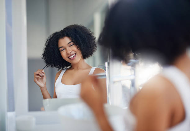 istock My curls are well behaved today! 1066947522