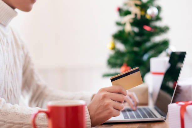 istock New year, Christmas gift shopping. 1066951694