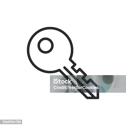 istock Key line icon. Thin line design. Vector icon 1066964788