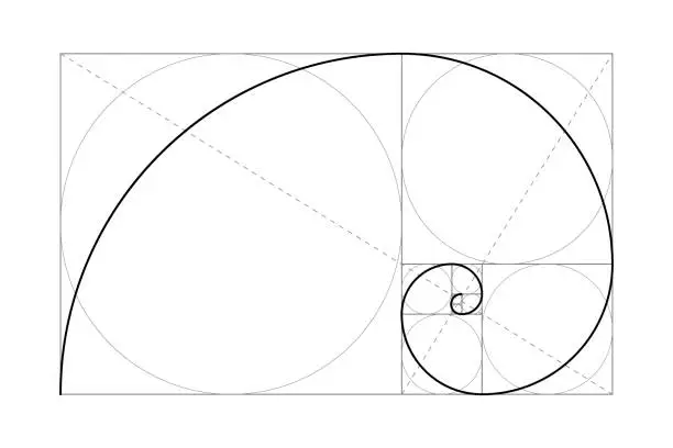 Vector illustration of Golden ratio