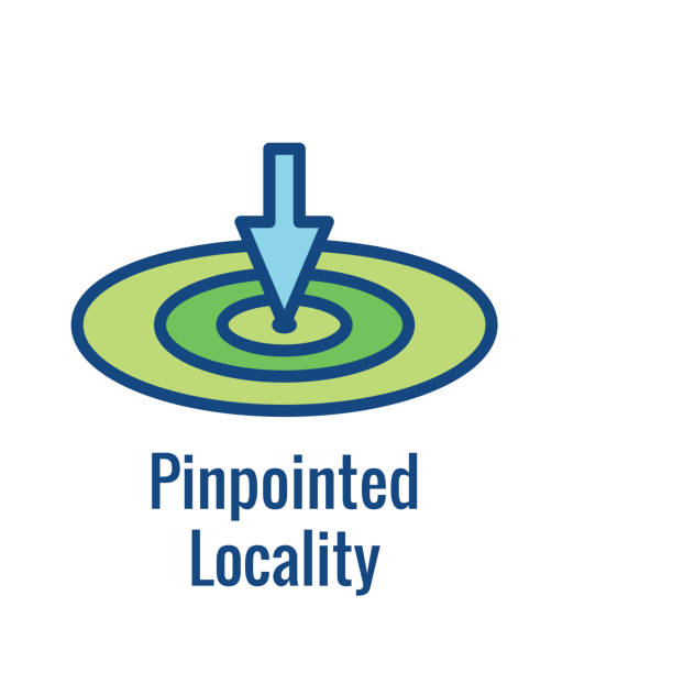 Geo Location Targeting - GPS Positioning and Geolocation Icon Geo Location Targeting with GPS Positioning and Geolocation Icon geo locator stock illustrations
