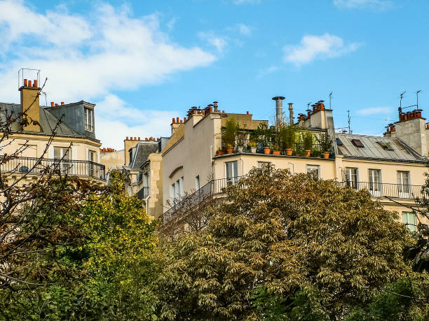 istock Houses and trees in Paris 1066967950