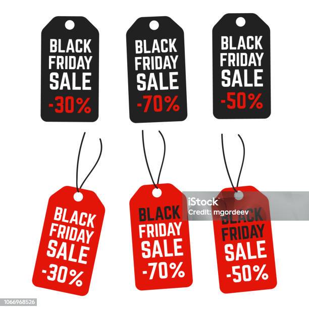 Black Friday Pricing Tags Promotion Labels Best Offers Retail Vector Sign  Stock Illustration - Download Image Now - iStock