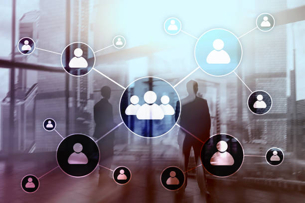 istock HR - Human resources management concept on blurred business center background. 1066968966