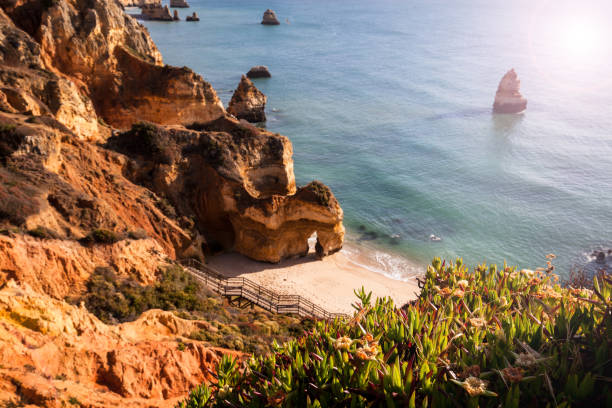 istock Algarve sunny beach summer panoramic view, Portugal 1066970134