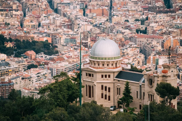 istock Barcelona, Spain. Fabra Observatory On Cityscape Background 1066979290