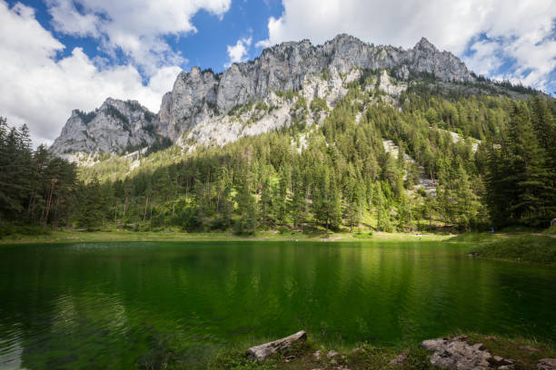 istock Alpine mountaine green lake. Gruner see, Austria 1066981552