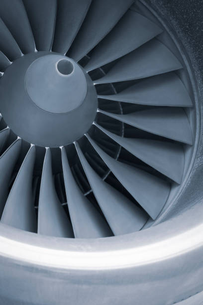 istock Aircraft jet engine turbine 1066982450