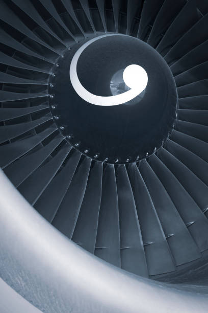 istock Aircraft jet engine turbine 1066982512