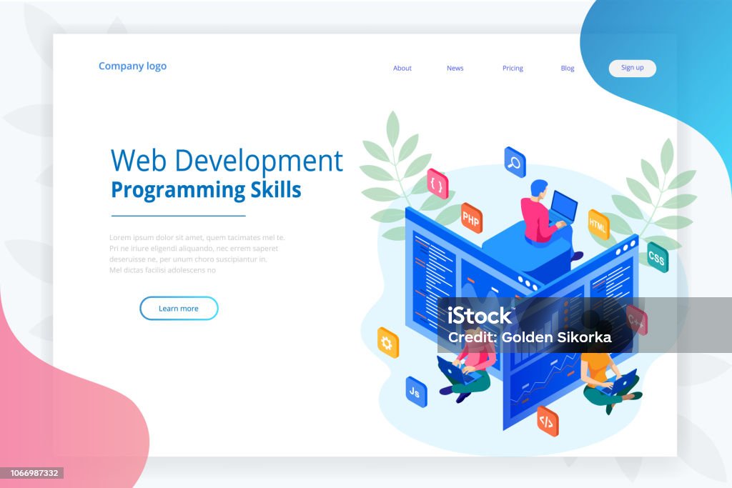 Programmer Isometrik Mengkode Proyek Baru Pengembangan Web Dan ...