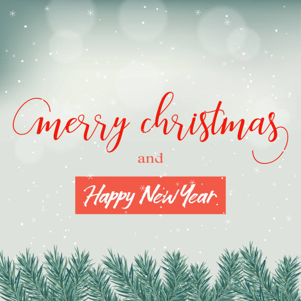 istock Christmas greeting card, background, poster with fir-tree branches. Winter scene. Vector illustration for Holiday Collection. 1066991740