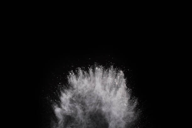 istock White powder explosion on white background. Colored cloud. Colorful dust explode. Paint Holi. 1066992476
