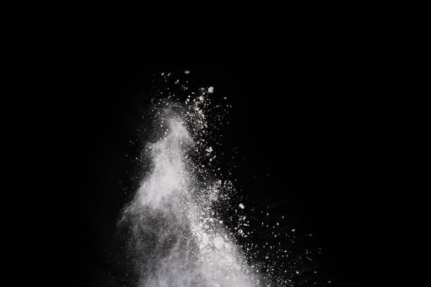 istock White powder explosion on white background. Colored cloud. Colorful dust explode. Paint Holi. 1066992664