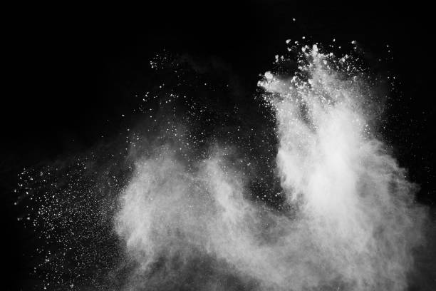 istock White powder explosion on white background. Colored cloud. Colorful dust explode. Paint Holi. 1066993964
