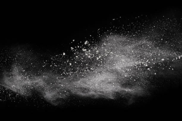 istock White powder explosion on white background. Colored cloud. Colorful dust explode. Paint Holi. 1066994334